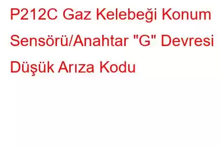 P212C Gaz Kelebeği Konum Sensörü/Anahtar 