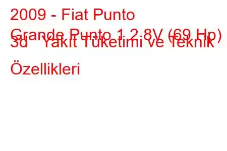 2009 - Fiat Punto
Grande Punto 1.2 8V (69 Hp) 3d Yakıt Tüketimi ve Teknik Özellikleri