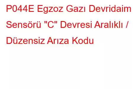 P044E Egzoz Gazı Devridaim Sensörü 