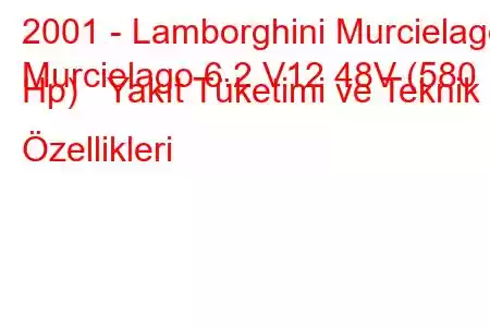 2001 - Lamborghini Murcielago
Murcielago 6.2 V12 48V (580 Hp) Yakıt Tüketimi ve Teknik Özellikleri