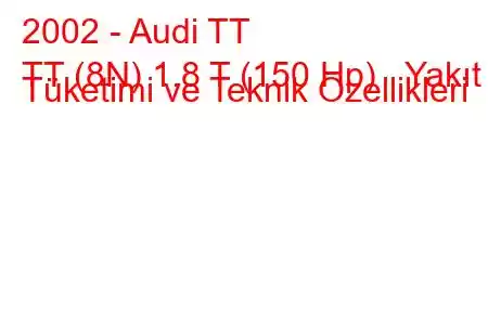 2002 - Audi TT
TT (8N) 1.8 T (150 Hp) Yakıt Tüketimi ve Teknik Özellikleri