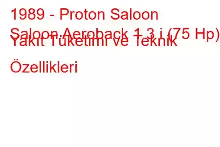 1989 - Proton Saloon
Saloon Aeroback 1.3 i (75 Hp) Yakıt Tüketimi ve Teknik Özellikleri