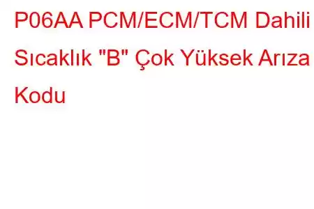 P06AA PCM/ECM/TCM Dahili Sıcaklık 