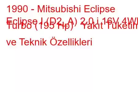 1990 - Mitsubishi Eclipse
Eclipse I (D2_A) 2.0 i 16V 4WD Turbo (195 Hp) Yakıt Tüketimi ve Teknik Özellikleri