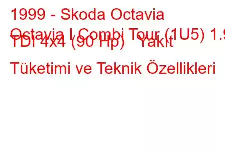 1999 - Skoda Octavia
Octavia I Combi Tour (1U5) 1.9 TDI 4x4 (90 Hp) Yakıt Tüketimi ve Teknik Özellikleri