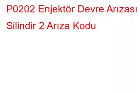 P0202 Enjektör Devre Arızası - Silindir 2 Arıza Kodu