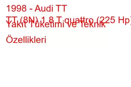 1998 - Audi TT
TT (8N) 1.8 T quattro (225 Hp) Yakıt Tüketimi ve Teknik Özellikleri