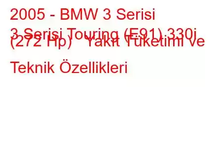 2005 - BMW 3 Serisi
3 Serisi Touring (E91) 330i (272 Hp) Yakıt Tüketimi ve Teknik Özellikleri