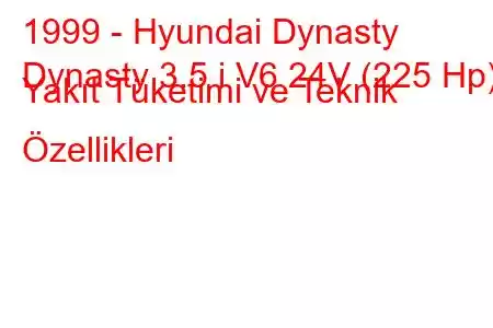 1999 - Hyundai Dynasty
Dynasty 3.5 i V6 24V (225 Hp) Yakıt Tüketimi ve Teknik Özellikleri