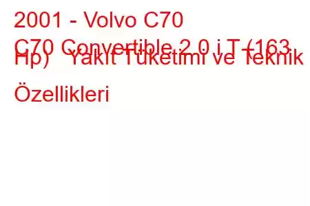 2001 - Volvo C70
C70 Convertible 2.0 i T (163 Hp) Yakıt Tüketimi ve Teknik Özellikleri