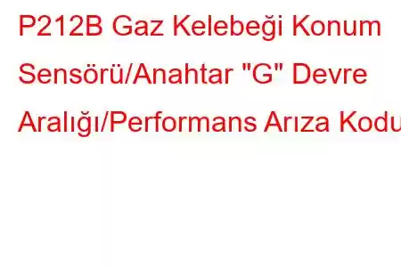 P212B Gaz Kelebeği Konum Sensörü/Anahtar 