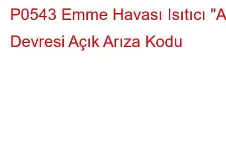 P0543 Emme Havası Isıtıcı 