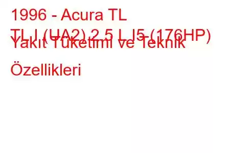 1996 - Acura TL
TL I (UA2) 2.5 L I5 (176HP) Yakıt Tüketimi ve Teknik Özellikleri