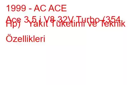 1999 - AC ACE
Ace 3.5 i V8 32V Turbo (354 Hp) Yakıt Tüketimi ve Teknik Özellikleri