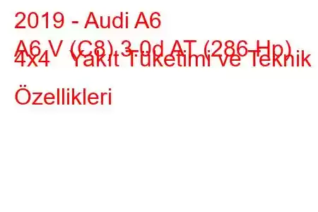 2019 - Audi A6
A6 V (C8) 3.0d AT (286 Hp) 4x4 Yakıt Tüketimi ve Teknik Özellikleri