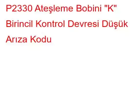 P2330 Ateşleme Bobini 