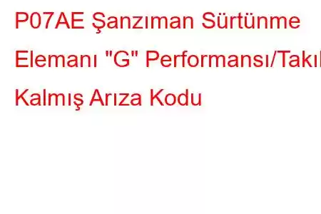 P07AE Şanzıman Sürtünme Elemanı 