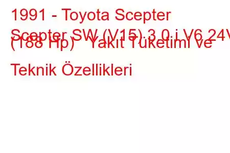 1991 - Toyota Scepter
Scepter SW (V15) 3.0 i V6 24V (188 Hp) Yakıt Tüketimi ve Teknik Özellikleri