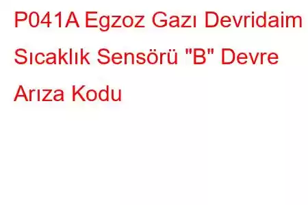 P041A Egzoz Gazı Devridaim Sıcaklık Sensörü 