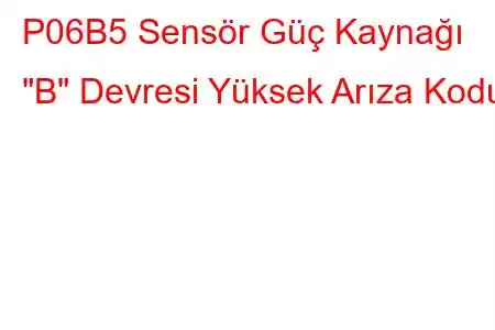 P06B5 Sensör Güç Kaynağı 