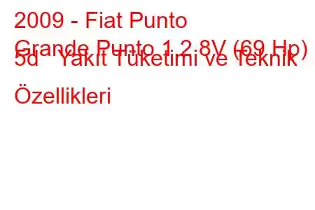 2009 - Fiat Punto
Grande Punto 1.2 8V (69 Hp) 5d Yakıt Tüketimi ve Teknik Özellikleri