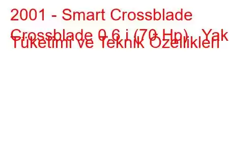 2001 - Smart Crossblade
Crossblade 0.6 i (70 Hp) Yakıt Tüketimi ve Teknik Özellikleri