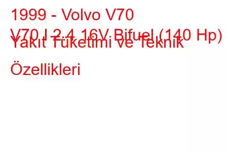 1999 - Volvo V70
V70 I 2.4 16V Bifuel (140 Hp) Yakıt Tüketimi ve Teknik Özellikleri