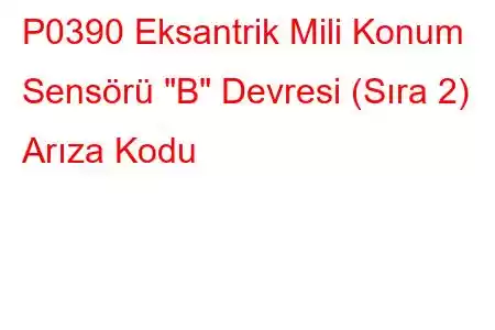 P0390 Eksantrik Mili Konum Sensörü 