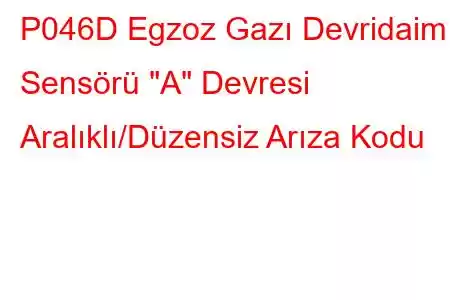 P046D Egzoz Gazı Devridaim Sensörü 