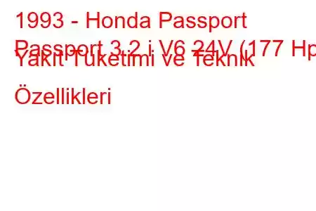 1993 - Honda Passport
Passport 3.2 i V6 24V (177 Hp) Yakıt Tüketimi ve Teknik Özellikleri