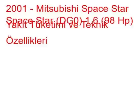 2001 - Mitsubishi Space Star
Space Star (DG0) 1.6 (98 Hp) Yakıt Tüketimi ve Teknik Özellikleri