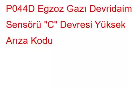 P044D Egzoz Gazı Devridaim Sensörü 