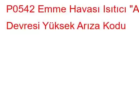 P0542 Emme Havası Isıtıcı 