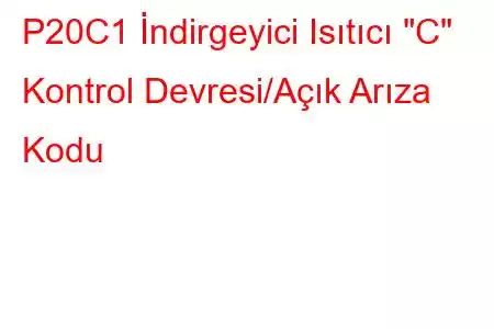 P20C1 İndirgeyici Isıtıcı 