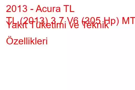 2013 - Acura TL
TL (2013) 3.7 V6 (305 Hp) MT Yakıt Tüketimi ve Teknik Özellikleri