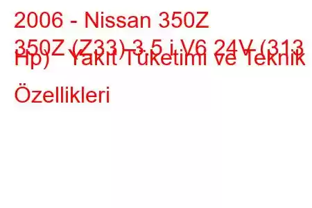 2006 - Nissan 350Z
350Z (Z33) 3.5 i V6 24V (313 Hp) Yakıt Tüketimi ve Teknik Özellikleri