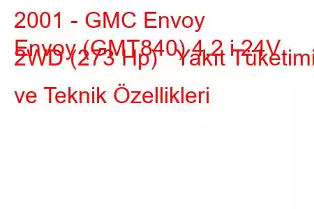 2001 - GMC Envoy
Envoy (GMT840) 4.2 i 24V 2WD (273 Hp) Yakıt Tüketimi ve Teknik Özellikleri