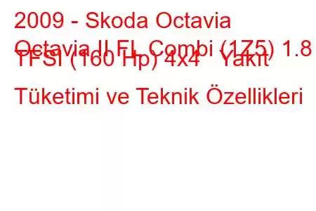 2009 - Skoda Octavia
Octavia II FL Combi (1Z5) 1.8 TFSI (160 Hp) 4x4 Yakıt Tüketimi ve Teknik Özellikleri