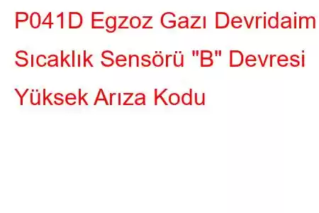 P041D Egzoz Gazı Devridaim Sıcaklık Sensörü 