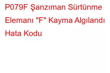 P079F Şanzıman Sürtünme Elemanı 