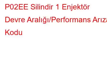 P02EE Silindir 1 Enjektör Devre Aralığı/Performans Arıza Kodu