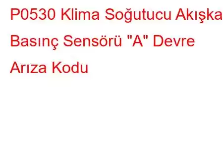 P0530 Klima Soğutucu Akışkan Basınç Sensörü 