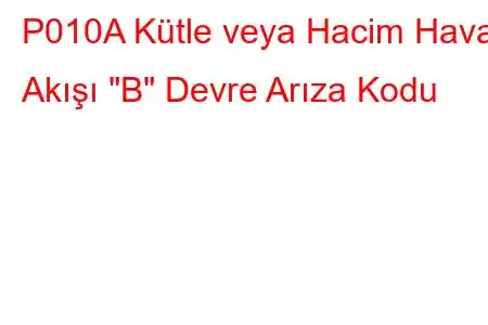 P010A Kütle veya Hacim Hava Akışı 