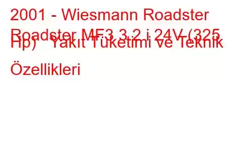 2001 - Wiesmann Roadster
Roadster MF3 3.2 i 24V (325 Hp) Yakıt Tüketimi ve Teknik Özellikleri