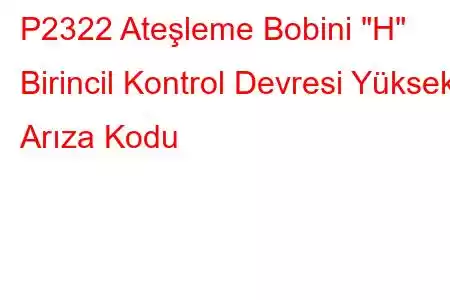 P2322 Ateşleme Bobini 