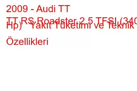 2009 - Audi TT
TT RS Roadster 2.5 TFSI (340 Hp) Yakıt Tüketimi ve Teknik Özellikleri