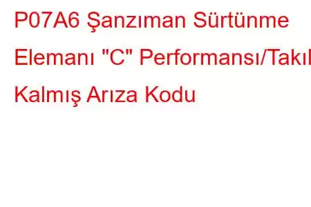 P07A6 Şanzıman Sürtünme Elemanı 