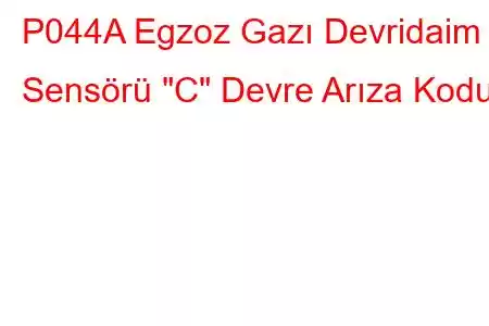 P044A Egzoz Gazı Devridaim Sensörü 