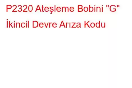 P2320 Ateşleme Bobini 