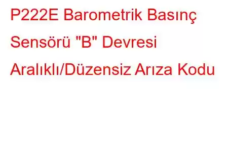 P222E Barometrik Basınç Sensörü 